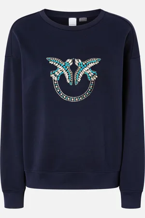 Pinko Felpa girocollo con ricamo gioiello Love Birds, , L