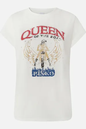 Pinko T-shirt stampa motociclista Queen of The Road, - , S