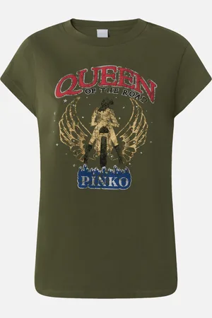 Pinko T-shirt stampa motociclista Queen of The Road, , M