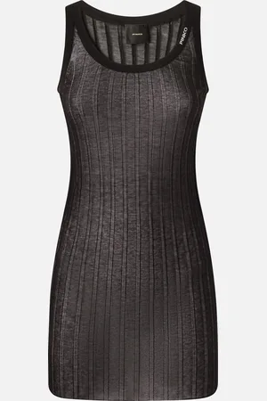 Pinko Canotta lunga semitrasparente a costine, , S