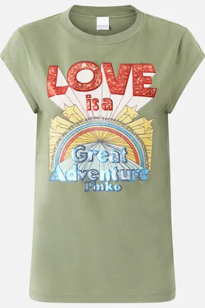 Pinko T-shirt stampa Love con stelle, , XL