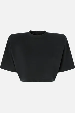 Pinko Crop top mezze maniche con spalle imbottite, , M