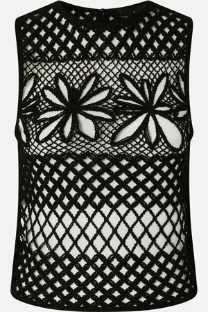 Pinko Top senza maniche crochet traforato, , M