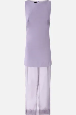 Pinko Abito lungo da cerimonia in lino e organza, , 36