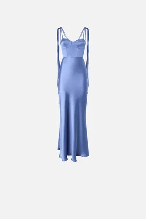 Pinko Abito lungo elegante in satin lucido, , 36