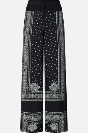 Pinko Pantaloni ampi leggeri stampa bandana, , XS