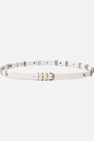 Pinko Cintura sottile 1,5cm cuoio con anelle in metallo, - - , M