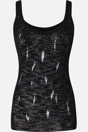 Pinko Canottiera leggera a costine con strappi, , S