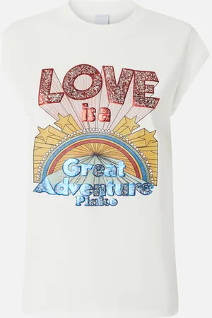 Pinko T-shirt stampa Love con stelle, - , L