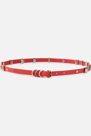 Pinko Cintura sottile 1,5cm cuoio con anelle in metallo, - - , XS