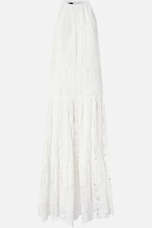 Pinko Abito midi in sangallo e macramè, - , M