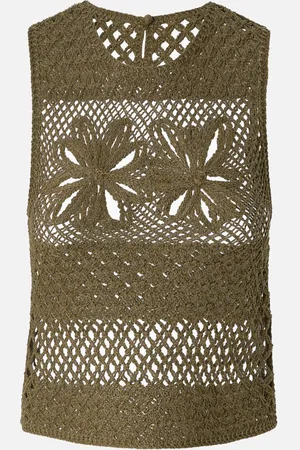 Pinko Top senza maniche crochet traforato, , M