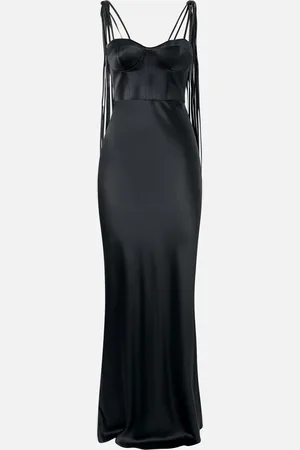 Pinko Abito lungo elegante in satin lucido, , 40
