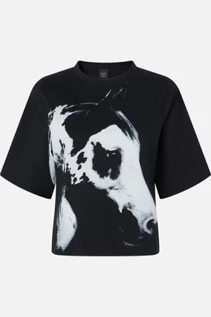 Pinko T-shirt larga stampa cavallo Reimagine X Patrick McDowell, , XL