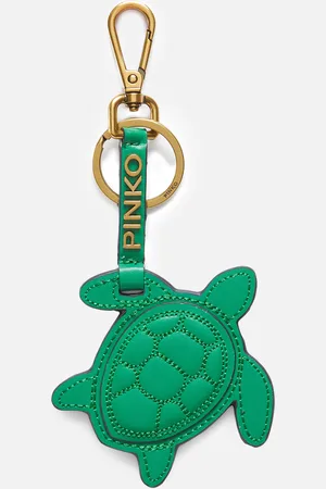 Pinko Charm tartaruga verde effetto pelle, Verde medio-shiny gold, U