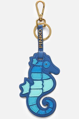 Pinko Charm cavalluccio marino similpelle blu, Blu/azzurro-shiny gold, U
