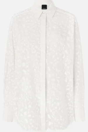 Pinko Camicia in voile misto seta trasparente stampata, , M-L