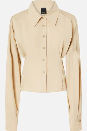 Pinko Camicia in habotai e cotone con cintura, , XXS