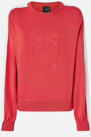 Pinko Felpa girocollo con maniche ampie e logo rilievo, , XL