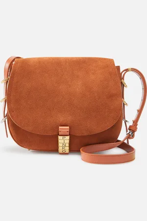 Pinko Borsa a tracolla in suede con anellini in metallo, - , U