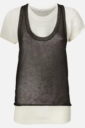 Pinko T-shirt con maniche asimmetriche e canotta abbinata, , XL