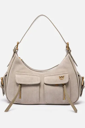 Pinko Borsa a spalla Cargo in suede con tasche, - , U