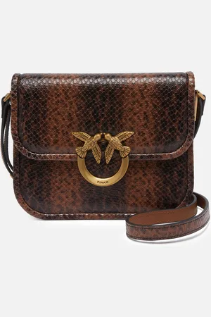 Pinko Borsetta squadrata a spalla Love Bag stampa rettile
