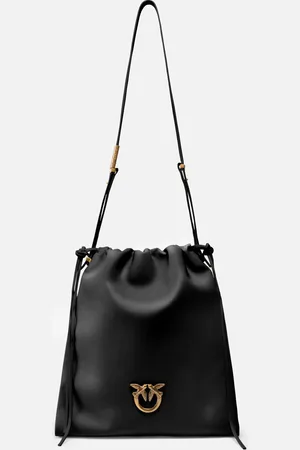 Pinko Borsa morbida squadrata in pelle con logo, - , U