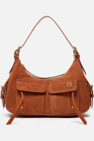Pinko Borsa a spalla Cargo in suede con tasche, - , U