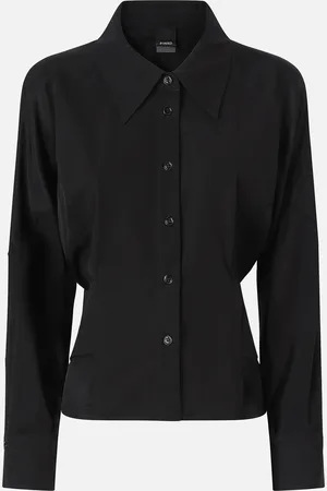 Pinko Camicia in habotai e cotone con cintura, , L
