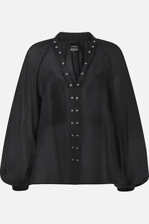 Pinko Blusa misto seta con piccole borchie in metallo, , XS-S