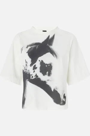 Pinko T-shirt larga stampa cavallo Reimagine X Patrick McDowell, , S