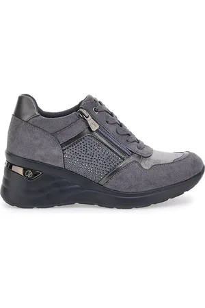 Inblu Sneakers grigie con Lacci e Platform IN402025