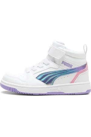 PUMA Sneakers Bianche e Lilla Con Strappo REbound V6 Mid