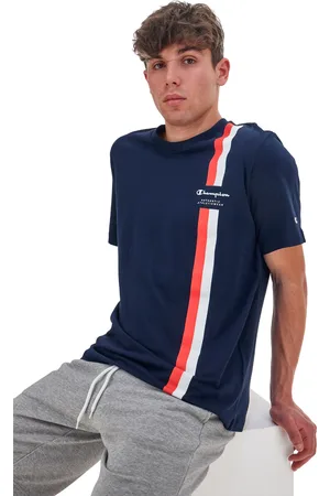 Champion T-Shirt Blu con Stampa 219736