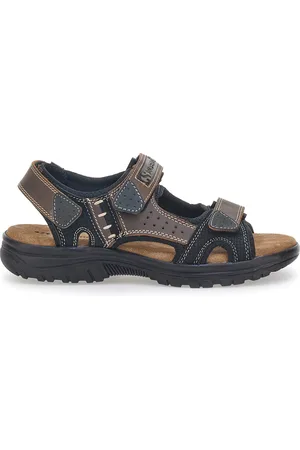 Superga Sandali Marroni Con Sottopiede In Vera Pelle 86545