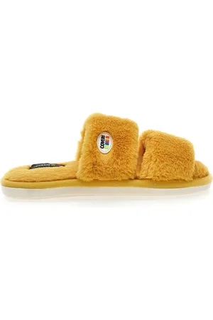 Coveri Pantofole con Pelo Gialle 68
