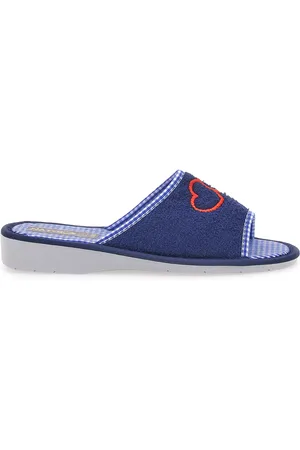 Natural World Pantofole con Punta Aperta Blu 1