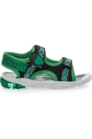 Disney Sandali Verdi e Neri Con Strappi in Velcro Hulk 1010159