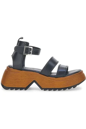 Pittarello Sandali Platform 5574 Neri Vera Pelle