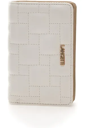 LANCETTI Portafoglio bianco con bottone QUICEY