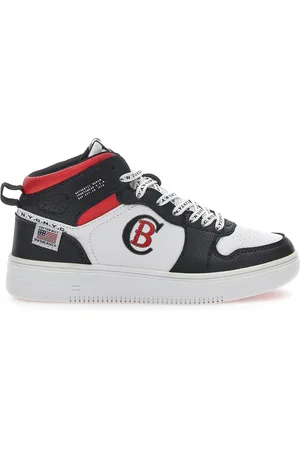 COTTON BELT Sneakers Mid Cut Karim Nero-Rosso