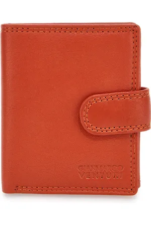 GMV Portafoglio Arancione Da Uomo In Pelle GianMarco Venturi 80-U109
