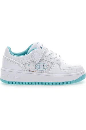 Champion Sneakers Bianche e Azzurre Con Platform Rebound Abstract G Ps