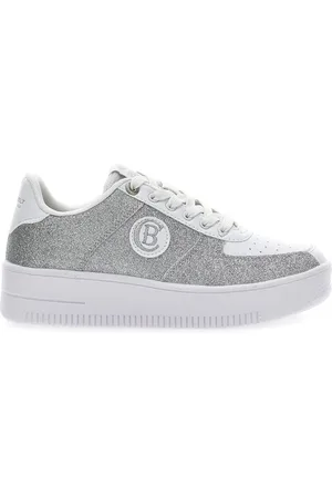 COTTON BELT Sneakers Platform Bipolar Glitter Argento