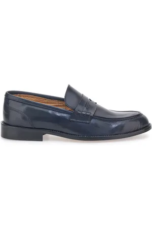 Pittarello Mocassini Blu in Vera Pelle 77109