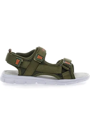 Superga Sandali Verde Militare con Fasce Regolabili con Velcro 83478
