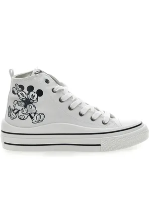 Disney Sneakers Bianche in Tela Mickey e Minnie 2010343