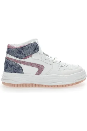 GRAZIE Sneakers alta 3150 Bianca Blu Rossa