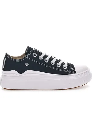 British Knights Sneakers Nere e Bianche In Tela Con Platform Kaya Flow Low